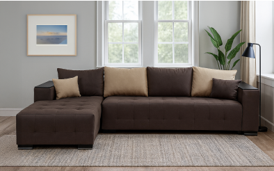 Coltar extensibil Melvin cu brat mini etajera Coltar extensibil cu brat mini etajera,L297 B90/180 H70 cm
